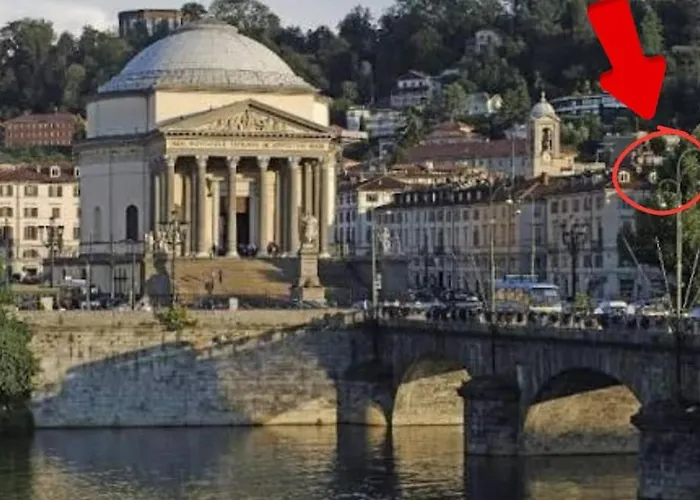 Panoramic Overlooking The Po River *